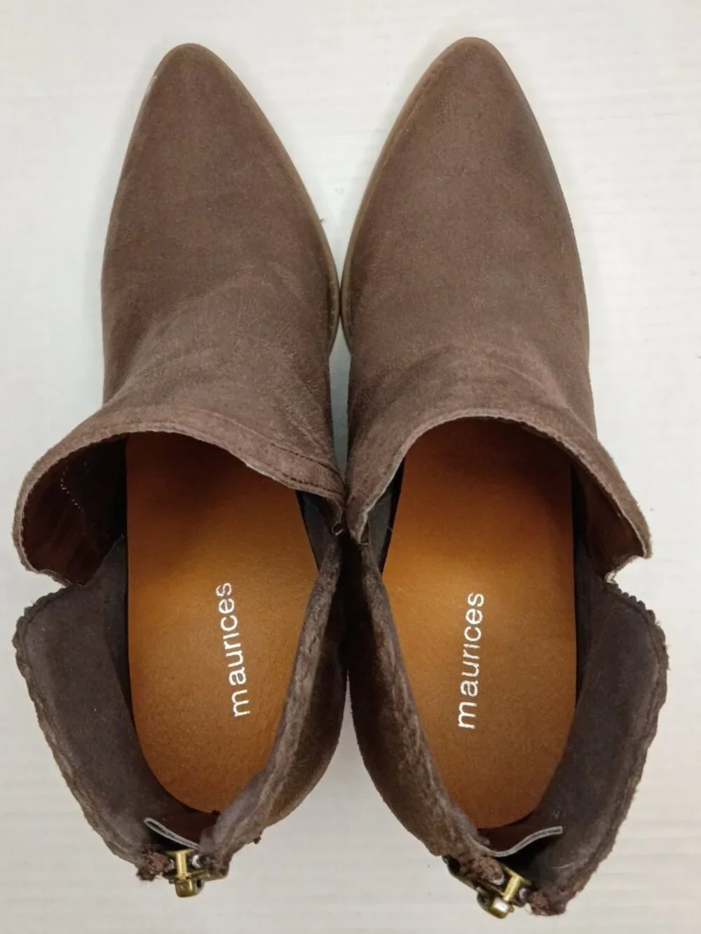 Maurices Belle Brown Cutout Pointed Toe Ankle Booties Women’s Size 10M